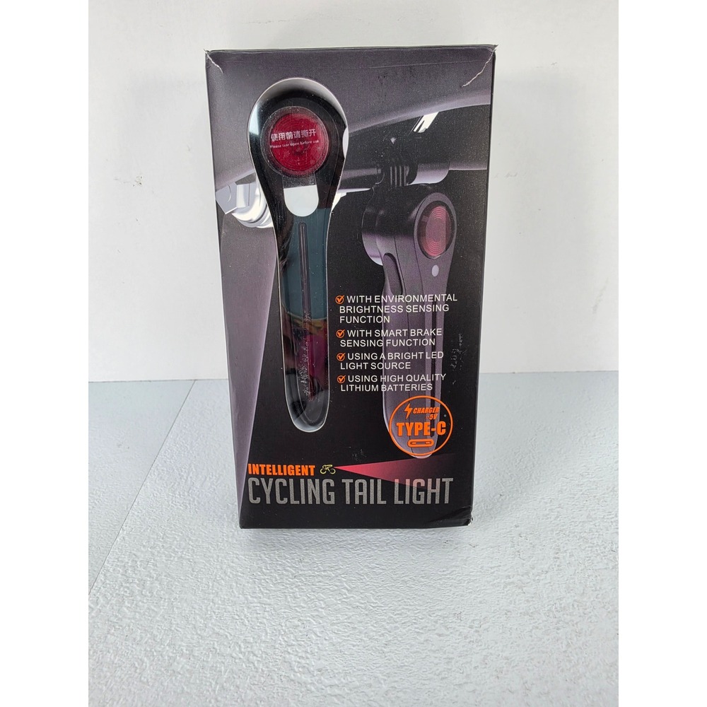 Intelligent Cycling Tail Light T24 Smart Brake Sensing USB-C Rechargeable LED